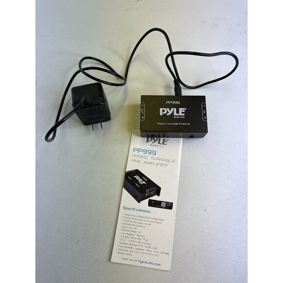 Pyle Phono Turntable Ultra-Low Noise Mini Electronic Stereo Pre-Amplifier P999 - Picture 1 of 8